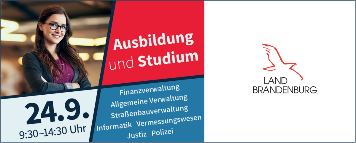 Kampagnenbild zur Ausbildungs- und Studiummesse des Landes Brandenburg am 24.09.22