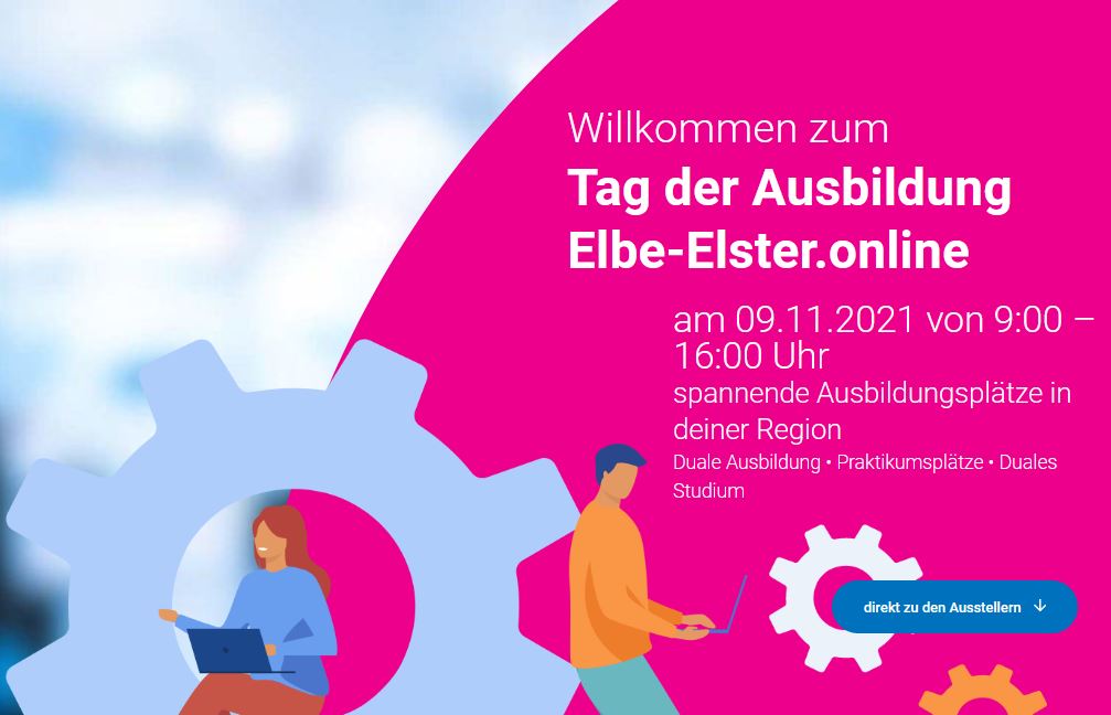Plakat zum Tag der Ausbildung Elbe-Elster.online am 09.11.2021